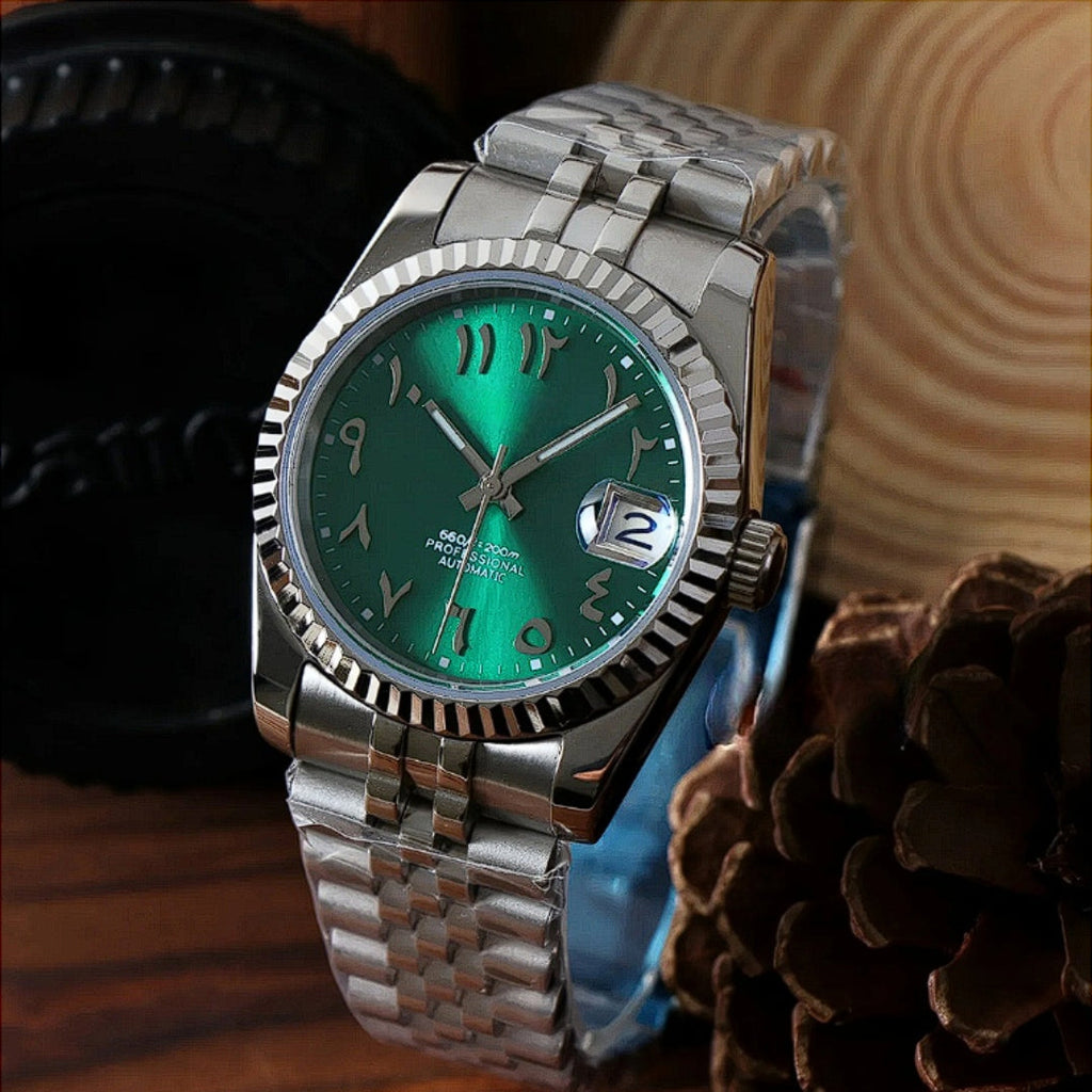 SEIKOJUST SILVER ARABIC JUBILEE MOD EMERALD EDITION
