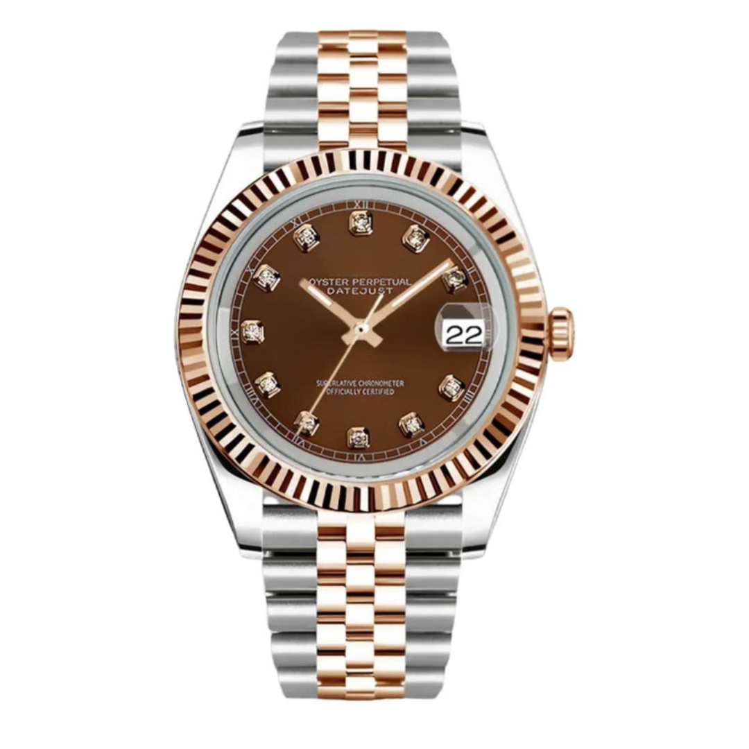 SEIKOJUST ROSE TWO-TONE  DIAMOND JUBILEE MOD TOBACCO EDITION